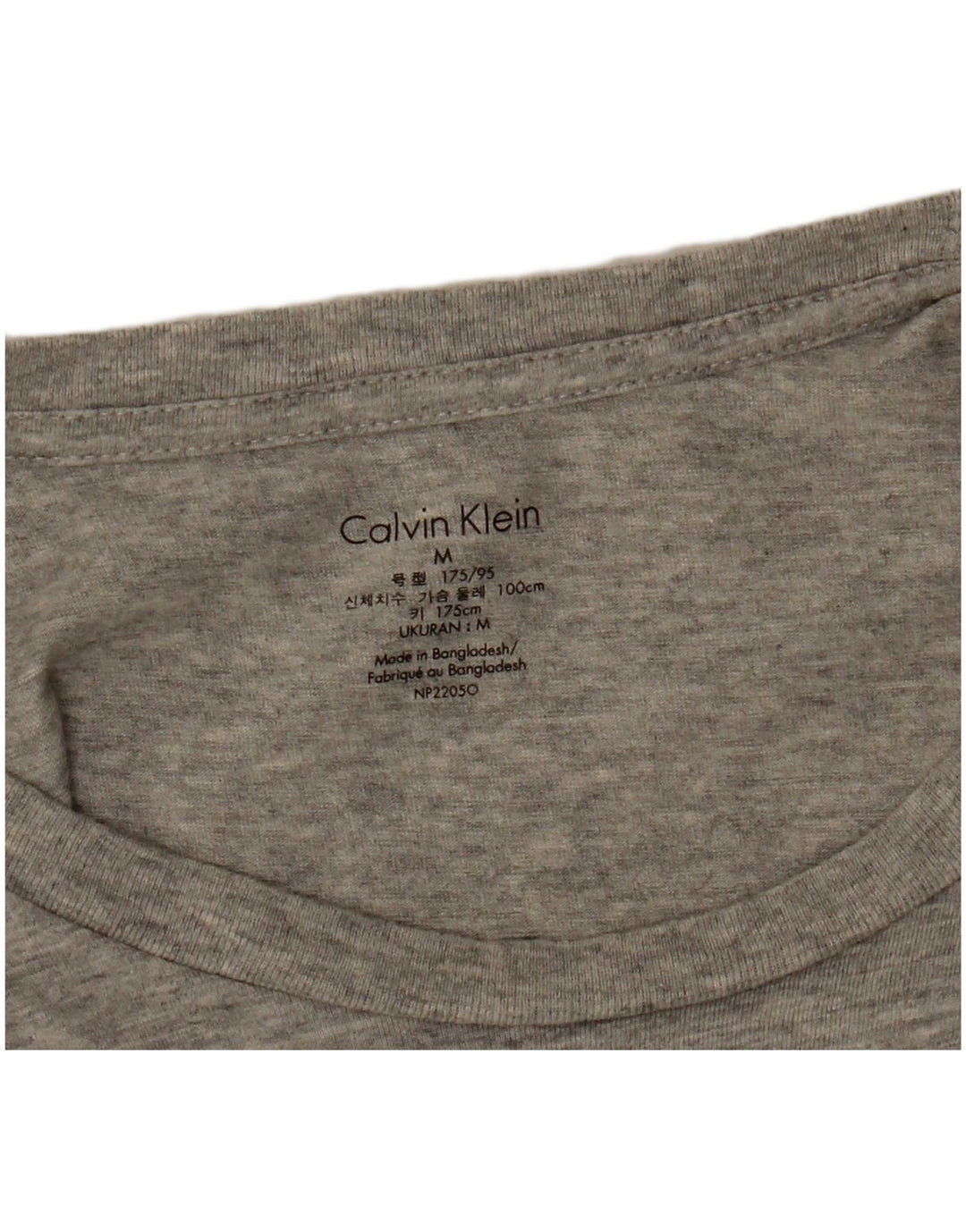 CALVIN KLEIN T-Shirt Homme Gris Moyen