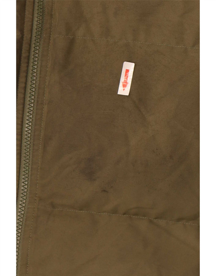 Converse Veste rembourrée pour homme UK 40 Large Vert Colorblock Polyester