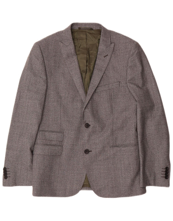 French Connection Veste Blazer 2 Boutons Homme UK 38 Gris Moyen Moucheté