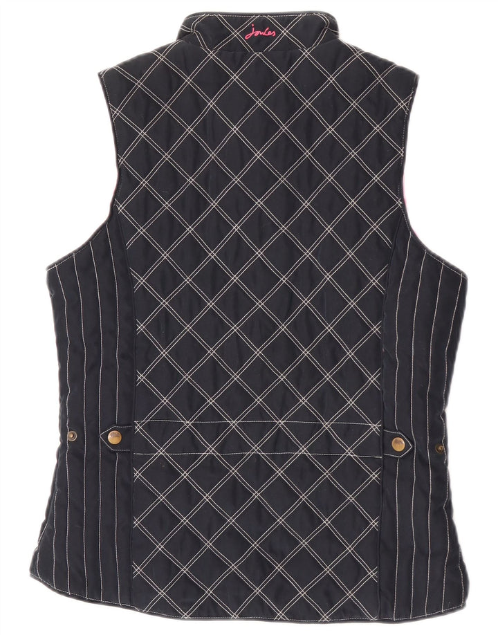 Joules Gilet rembourré pour femme UK 10 Small Bleu marine Argyle/Diamant Polyester