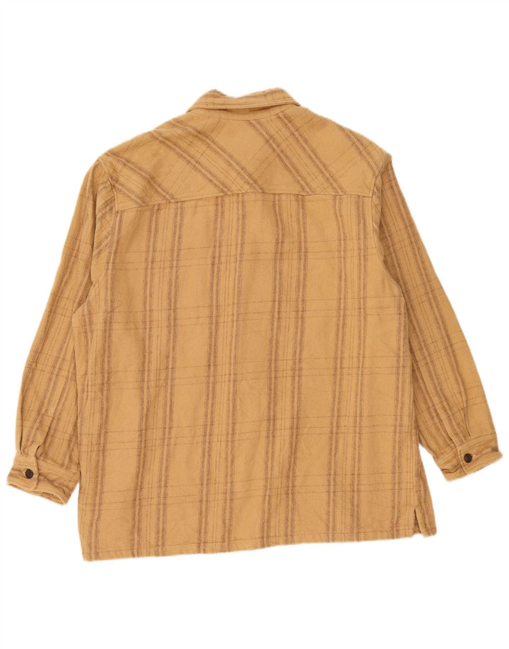 Zara Chemise Flanelle Homme XL Beige Carreaux