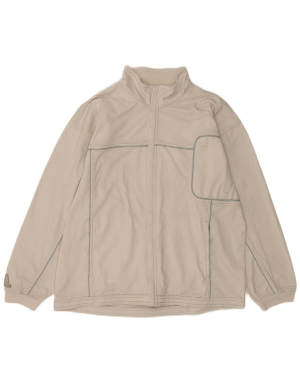 ADIDAS Veste de survêtement pour homme UK 42/44 Large Blanc Polyester