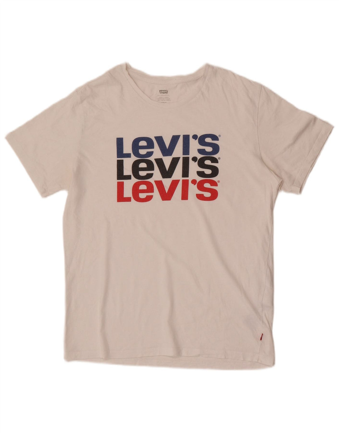 LEVI'S T-Shirt Graphique Homme Blanc Moyen Coton
