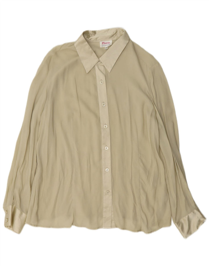 cherie Chemisier Femme IT 48 XL Beige Soie