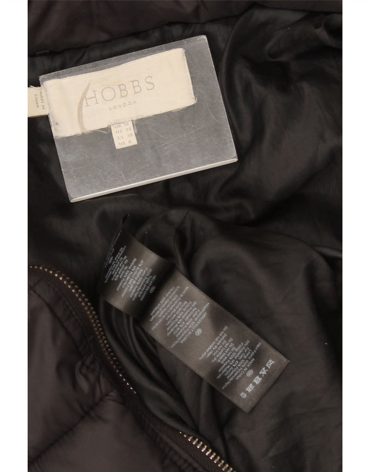 Hobbs Manteau rembourré surdimensionné à capuche pour femme UK 10 Petit nylon noir