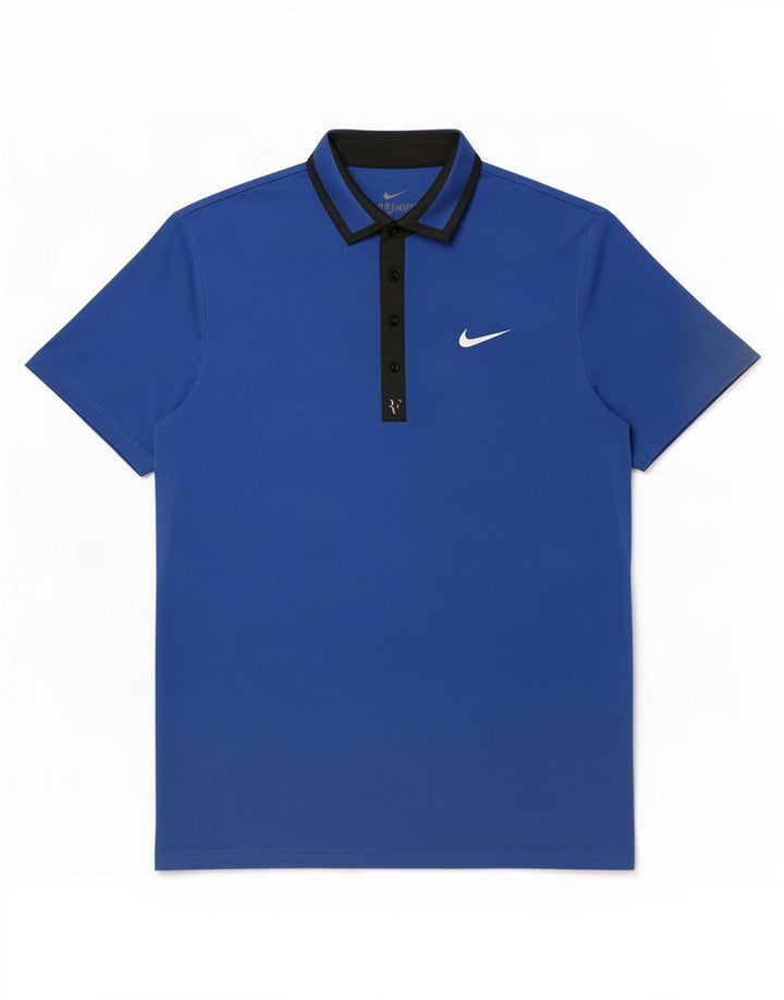 Nike Polo Dri Fit Homme Bleu Moyen Polyester Colorblock