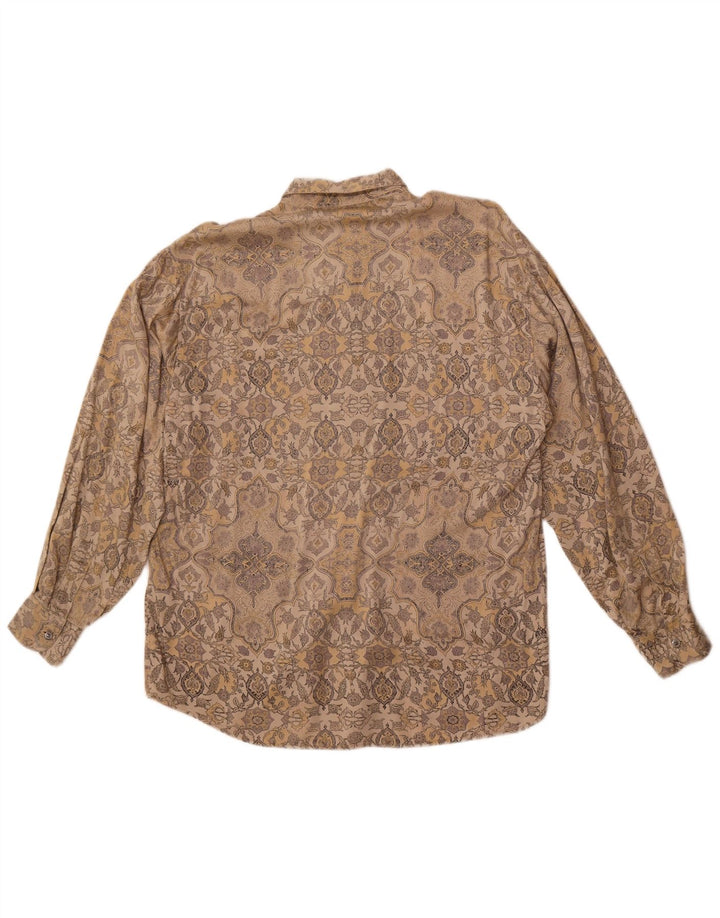 SUIS. & Company Chemise Homme Large Marron Paisley Viscose