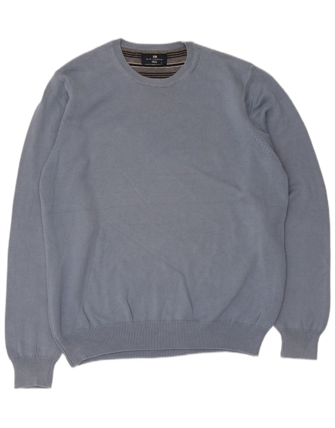 Marks & Spencer Pull à col rond bleu Harbour pour hommes, grand coton