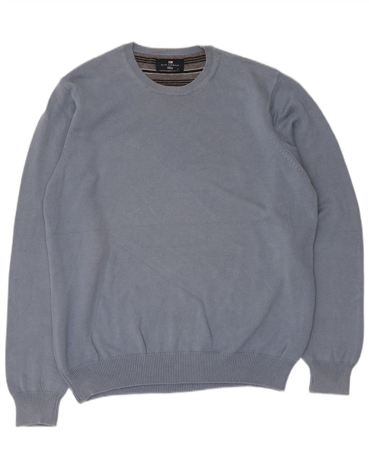 Marks & Spencer Pull à col rond bleu Harbour pour hommes, grand coton