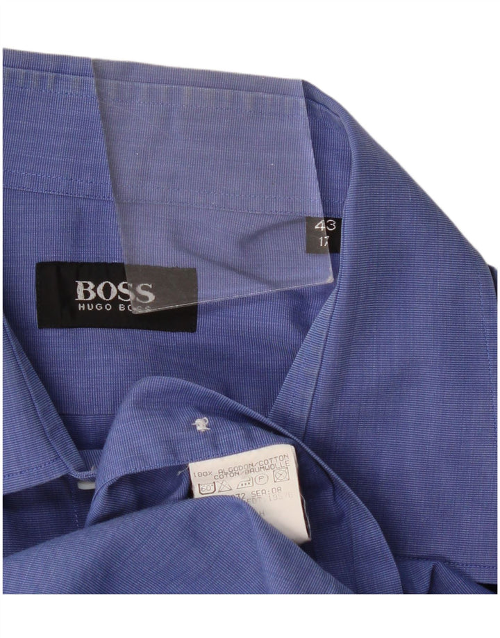Hugo Boss Chemise Homme Taille 43 17 XL Bleu Coton