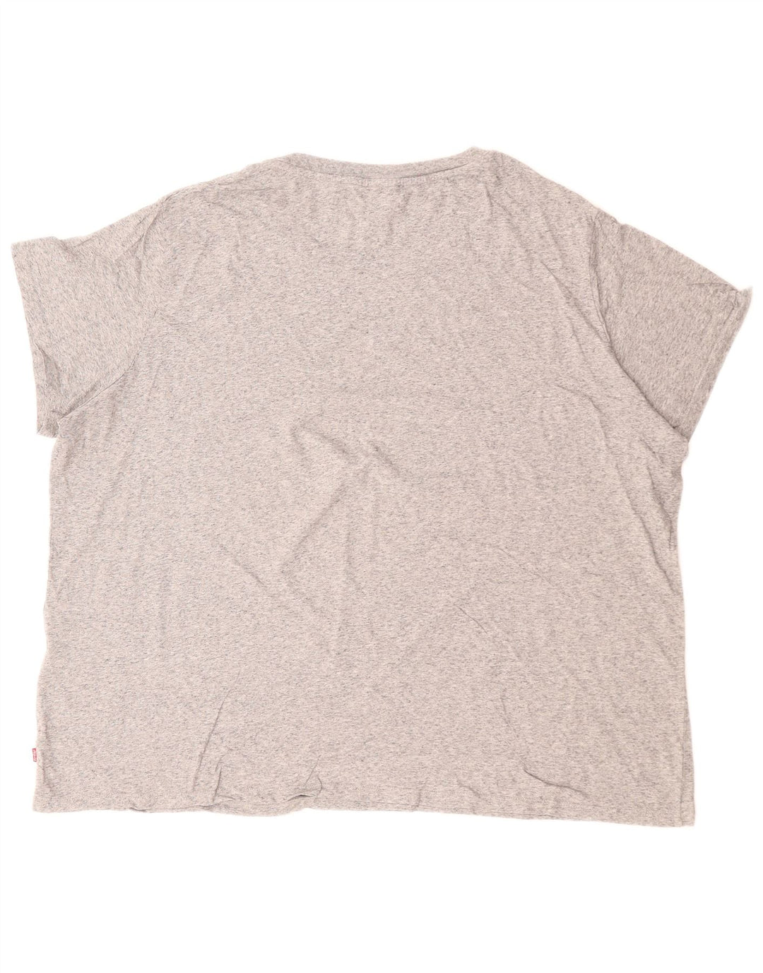 LEVI'S T-Shirt Graphique Femme UK 22 3XL Gris Moucheté Coton