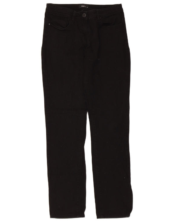 M&Co Pantalon décontracté coupe slim pour femme UK 10 Small W30 L29 Coton noir