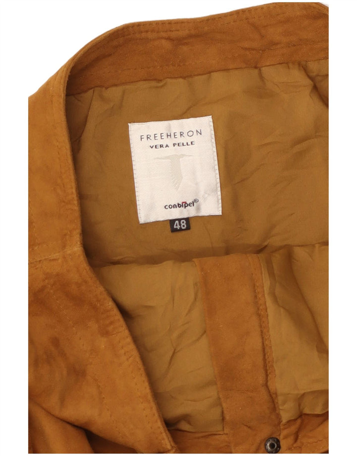 Conbipel Jupe trapèze taille haute pour femme IT 48 XL W32 Cuir marron