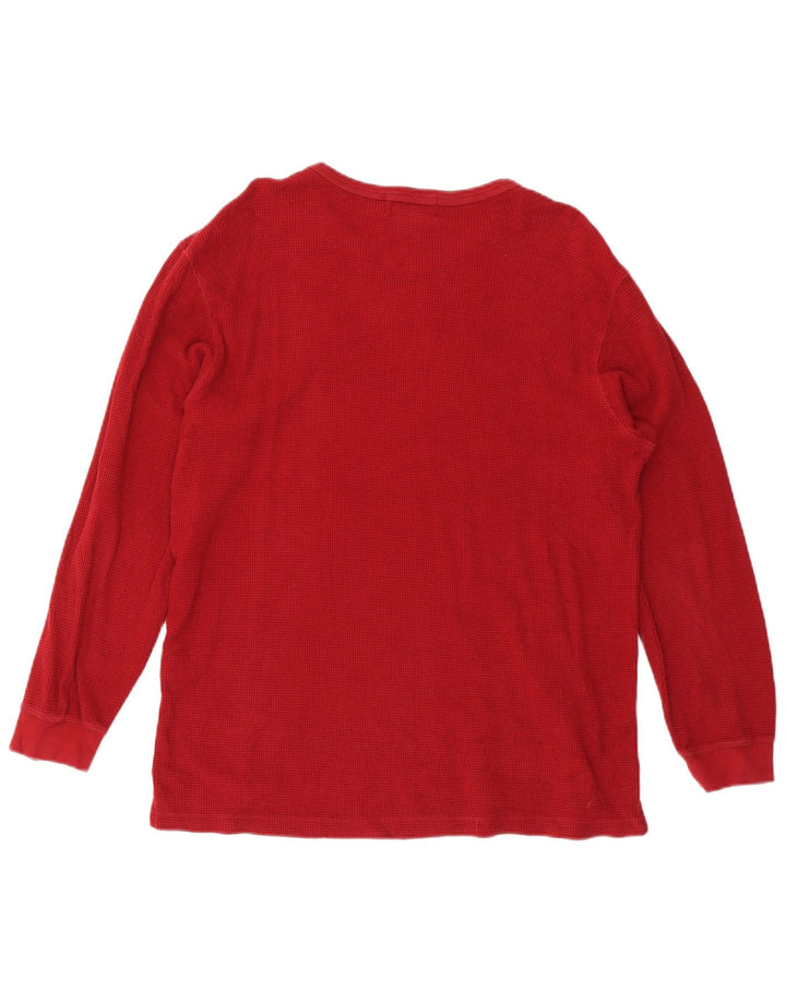 Eddie Bauer Haut à manches longues pour homme en coton rouge moyen