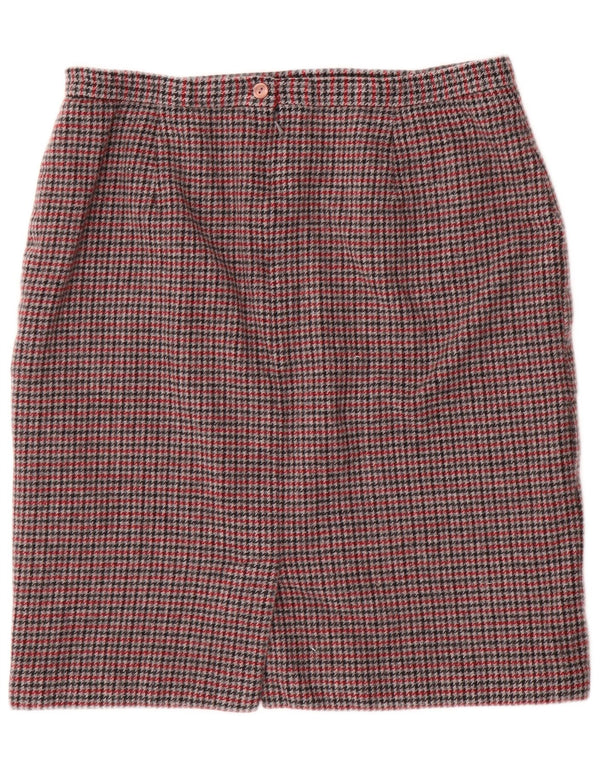 Eastex Jupe crayon pour femme UK 20 2XL W34 Laine pied-de-poule multicolore