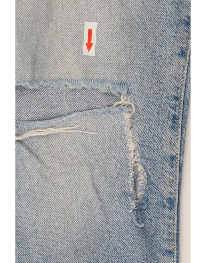 Reiss Femme Jean court effet vieilli W29 L26 Bleu Coton