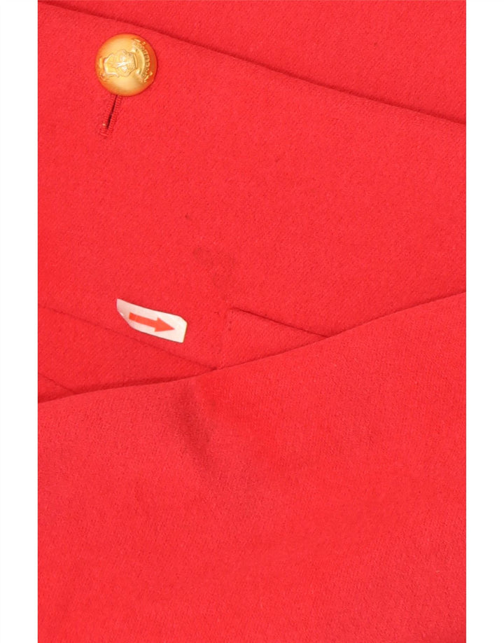 Laurel Veste Blazer 2 Boutons Femme EU 36 Petite Laine Vierge Rouge