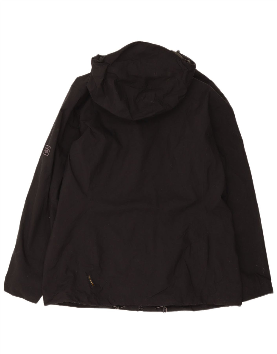 JACK WOLFSKIN Veste de pluie à capuche pour femme UK 18/20 XL Noir Polyamide