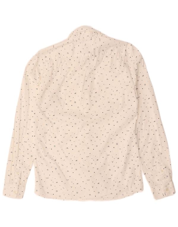 Zara Homme Chemise Super Slim Fit à Motif Abstrait Petit Blanc