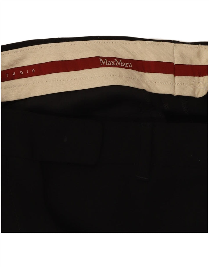 MAX MARA Womens Slim Suit Trousers W27 L29 Black
