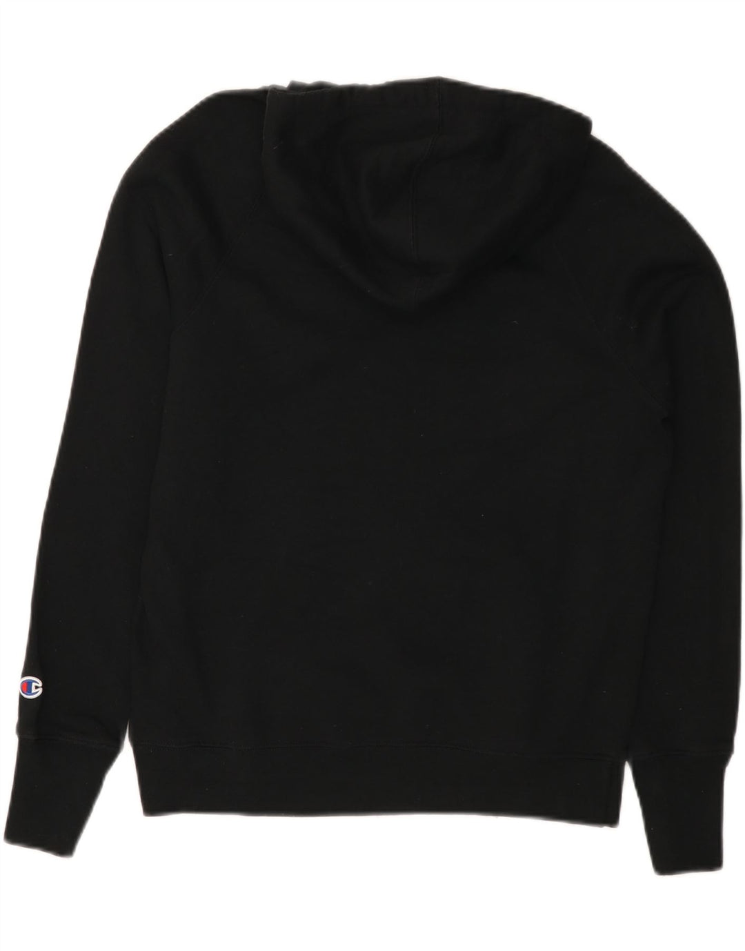 CHAMPION Pull à capuche graphique pour femme, petit, noir, polyester