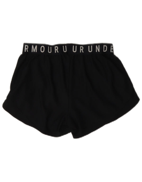 Under Armour Short de sport Heat Gear Graphic pour femme UK 10 Petit Noir