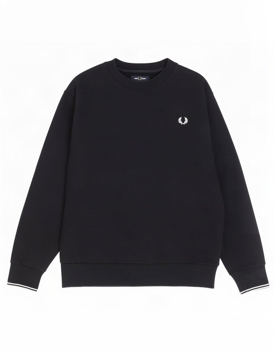 Fred Perry Sweat-shirt pour homme en coton bleu marine Taille L