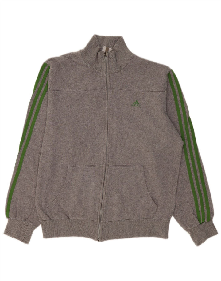ADIDAS Veste de survêtement pour homme UK 40/42 Gris moyen en coton moucheté