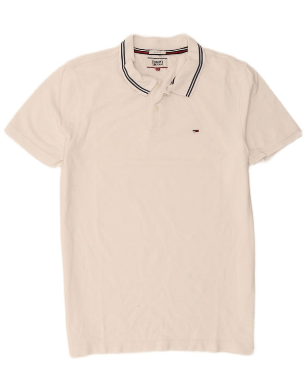 Tommy Hilfiger Polo coupe slim pour homme 2XL en coton rayé blanc