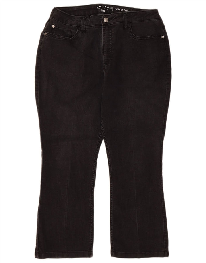 LEE Jean court Riders taille moyenne pour femme US 14 XL W32 L24 Noir