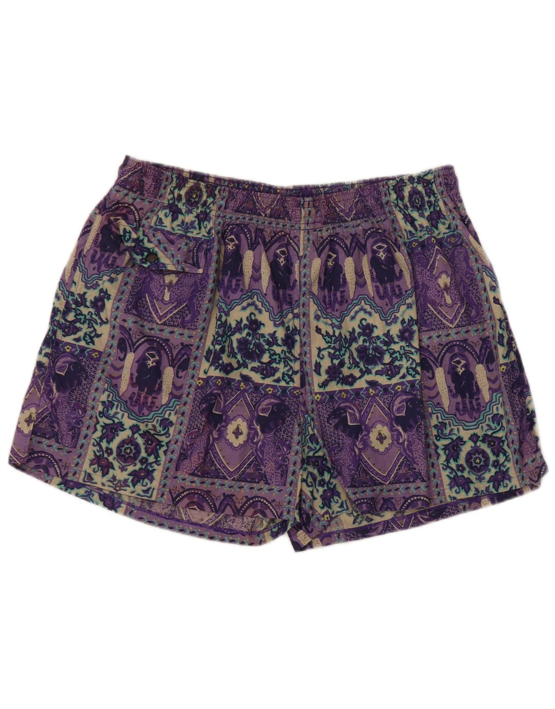 Equipe Short de Bain Femme UK 14 Grand Violet Patchwork Coton