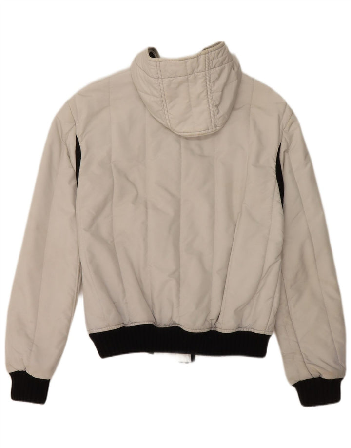 REFRIGIWEAR Veste Bomber à Capuche Femme UK 14 Medium Blanc Polyamide