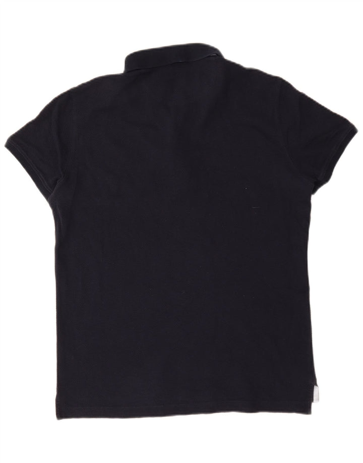 Massimo Dutti Polo coupe décontractée pour homme en coton bleu marine moyen
