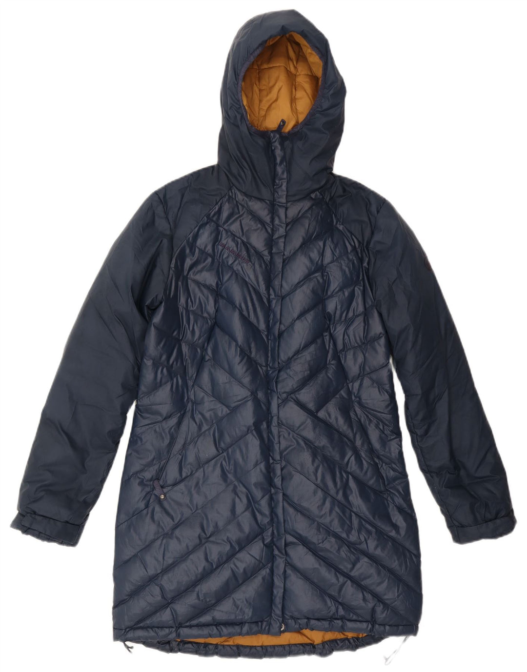 MAMMUT Manteau rembourré à capuche pour femme UK 12 Bleu marine moyen Polyester