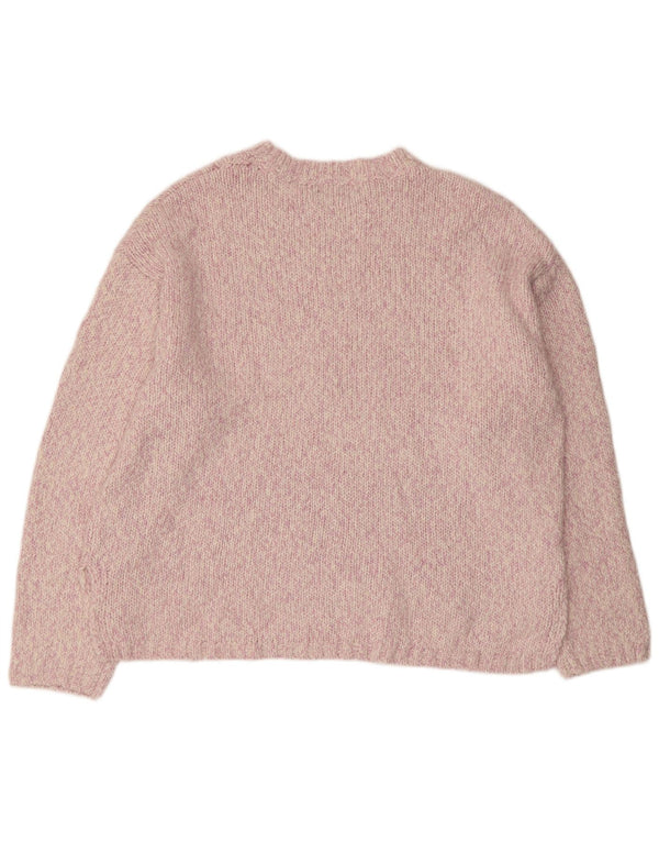 MARKS & SPENCER Pull à col rond pour femme UK 18 XL Rose moucheté