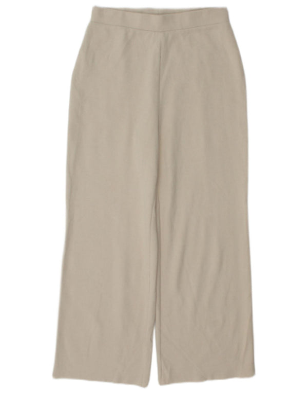 Zara Pantalon de survêtement en tricot pour femme UK 10 Small Off White