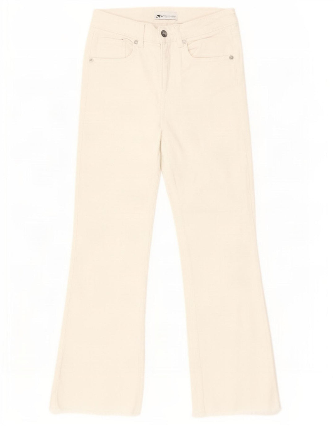 Zara Jean Bootcut Femme EU 34 2XS W24 L25 Blanc