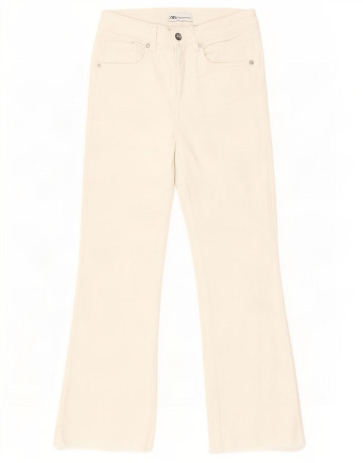 Zara Jean Bootcut Femme EU 34 2XS W24 L25 Blanc