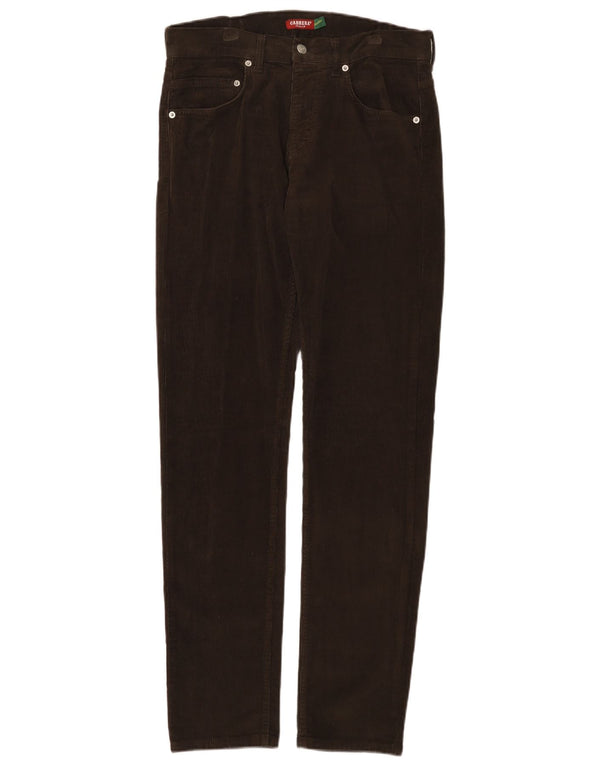 Carrera Mens 717 Slim Fit Corduroy Trousers W32 L33 Brown Cotton