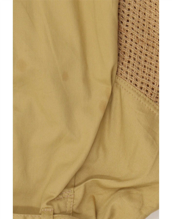 vintage Femme Batwing Bomber Jacket UK 14 Coton Jaune Moyen
