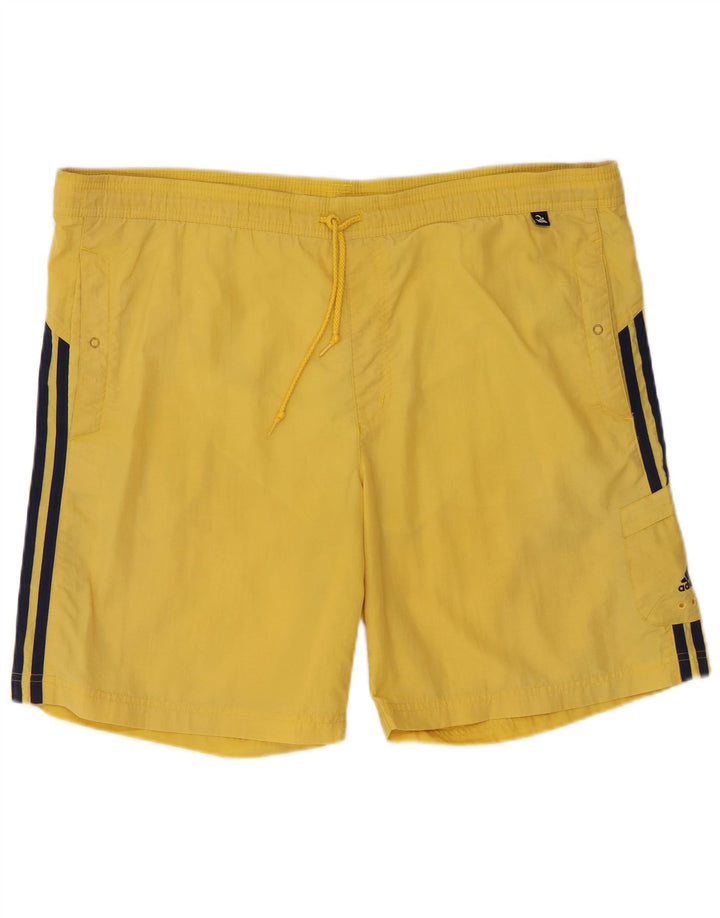 Adidas Short de bain cargo pour hommes, grand nylon jaune