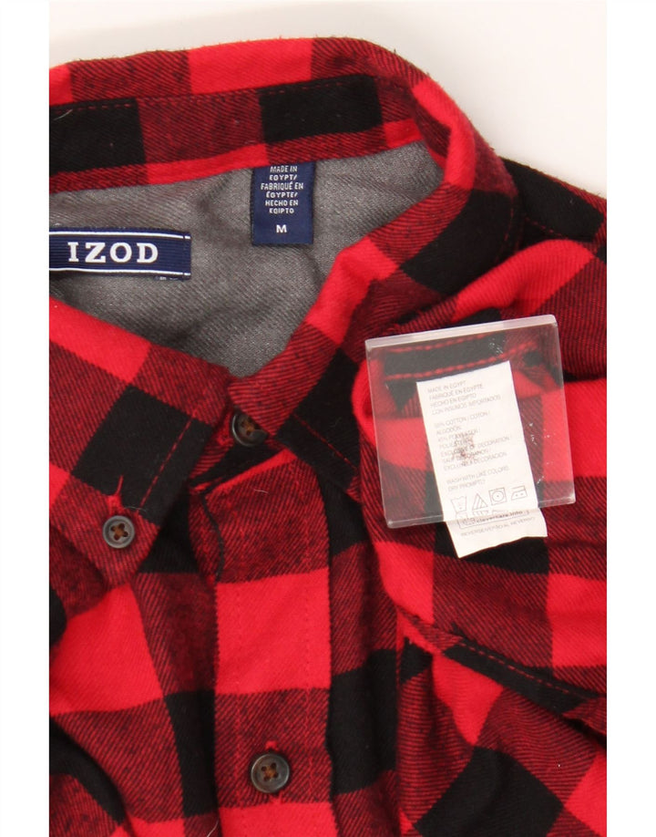 Izod Chemise Flanelle Homme Rouge Moyen Carreaux Coton