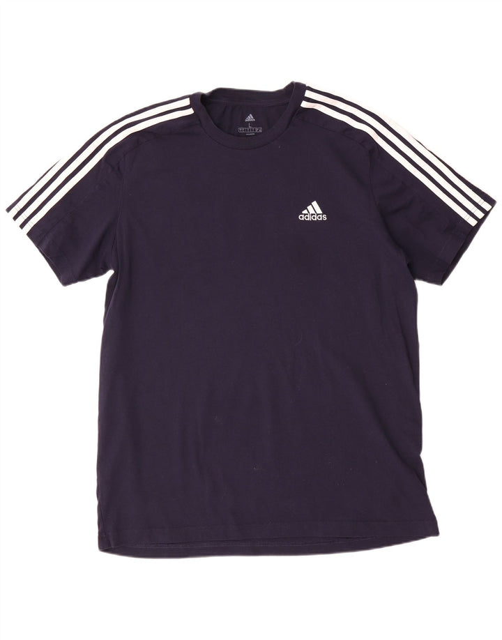 Adidas T-Shirt Homme Haut Large Bleu Marine Coton