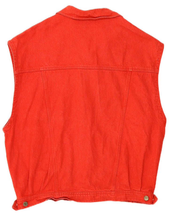 Gilet en jean vintage garçon 15-16 ans coton rouge