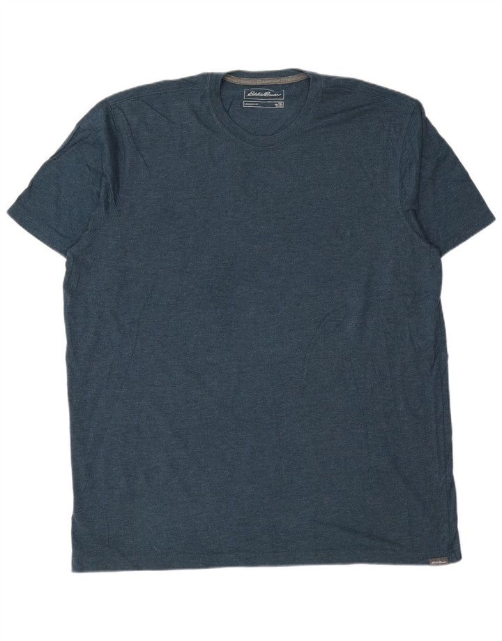 EDDIE BAUER T-Shirt Homme Top XL Bleu Coton