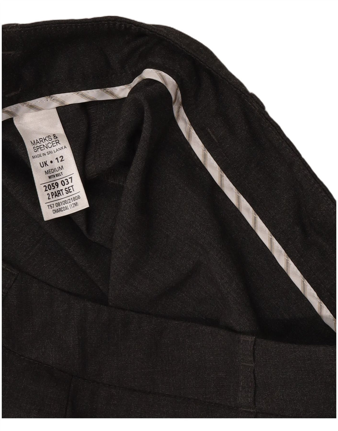 Marks & Spencer Pantalon de costume bootcut pour femme UK 12 Medium W32 L29 Gris
