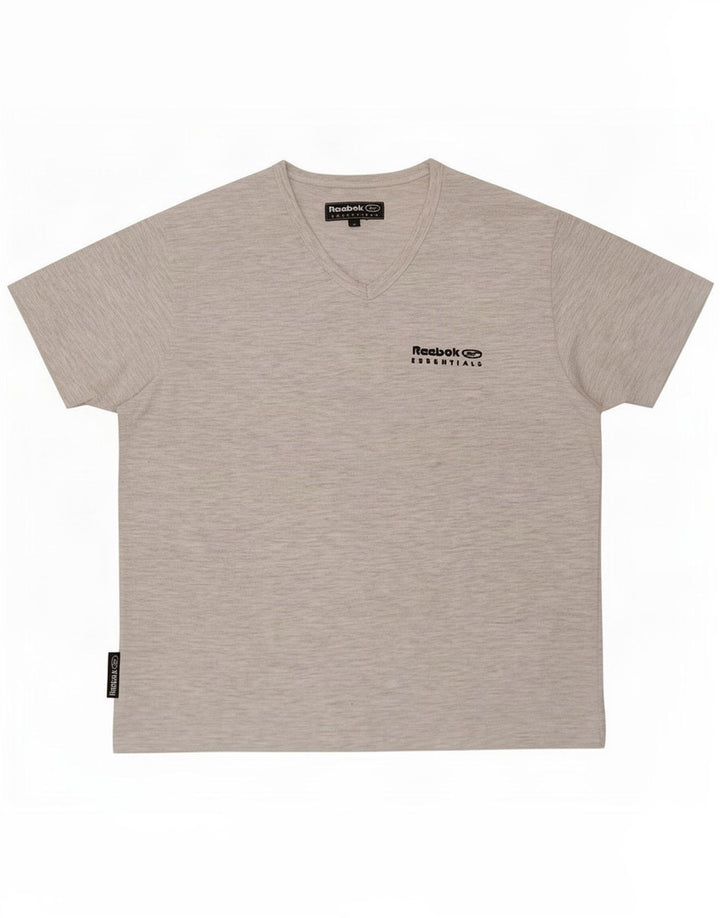 Reebok T-Shirt Femme UK 12 Gris Moyen Polyester