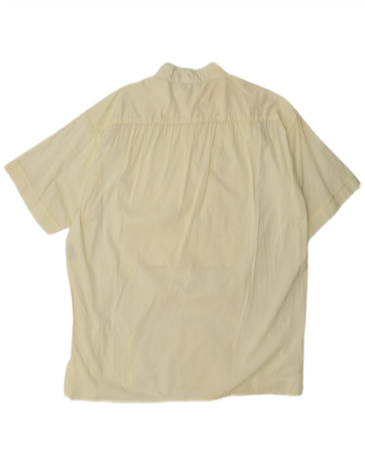 Umberto Ginocchietti Chemise pull à manches courtes pour homme IT 52 Large Jaune