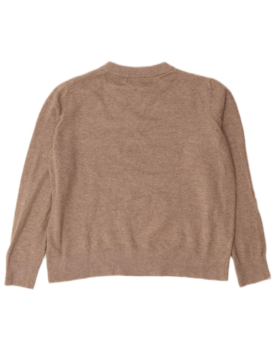 Marks & Spencer Pull à col rond pour femme UK 14 Gris moyen Polyester