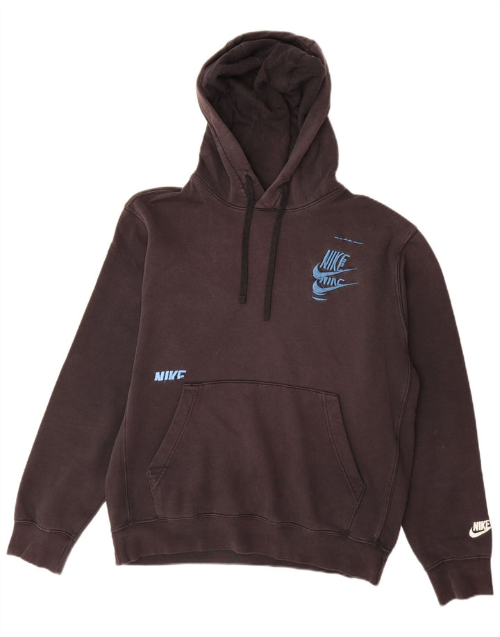 Nike Pull à capuche pour homme en coton noir moyen